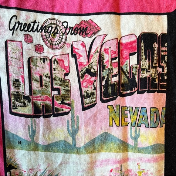 Guess Las Vegas Vintage Graphic Men's Button Down Short Sleeve Shirt, XL - Picture 7 of 12